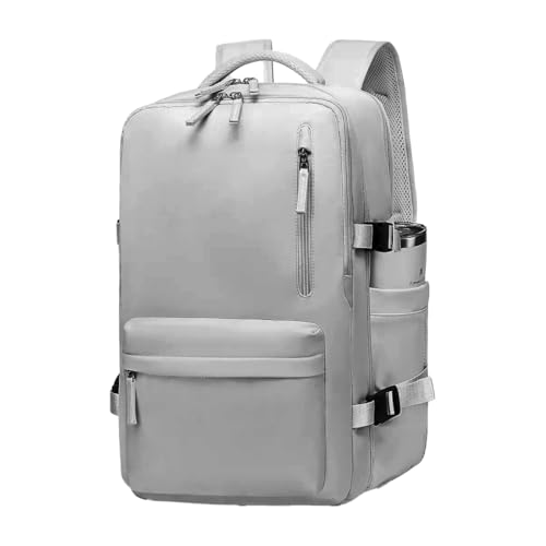 Mochila de Viagem Expansivel Masculina Feminina Mochila Para Notebook Executiva Impermeável Reforçada Cabo USB Mochilas Trabalho Escola Viagens Casual Grande Mala de Mão (Cinza)