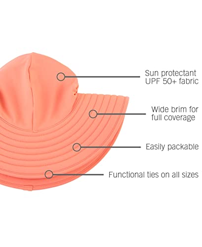 Image of RuffleButts Baby /Toddler Girls UPF 50+ Sun Protective Wide Brim Swimwear Sun Hat