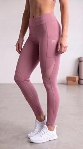 Image of Mehrang Stretchable Gym Pants for Women & Tights for Women Workout with Mesh Insert & Side Pockets