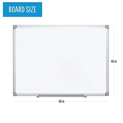 Mastervision Whiteboard Magnetic Earth Dry Erase Board, 48" X 96" With Aluminum Frame #TOP1