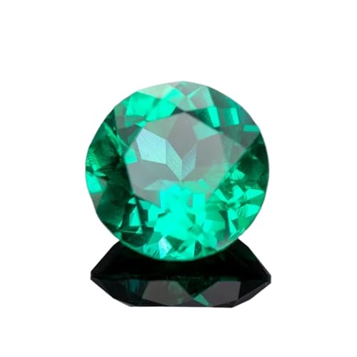 Émeraude de Colombie ronde de laboratoire pour création de bagues et bijoux