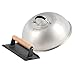BBQ Toro Campana in Acciaio Inox con pressa per Carne in ghisa | Ø 31,5 cm | Campana per Hamburger, Cloche, Campana per Hamburger in Acciaio Inox, Melting Dome, Cloche per servire pietanze