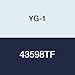 YG-1 43598TF Carbide End Mill, 4 Flute, Regular Length, Ball Nose, YG:Tylon F Finish, 4" Length, 3/4"
