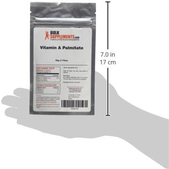 Vitamin A Palmitate Powder - as Retinol Palmitate, Vitamin A Supplement for Immune & Eye Support - Gluten Free, 35mg per Serving, 50g (1.8 oz) (Pack of 1)