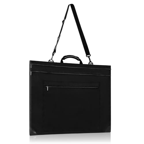 Image of Art Portfolio Case 20x24 Inch Large Size Portfolio Folder for Artwork Poster Board Storage Waterproof Art Portfolio Tote Bag with Four Pockets and Handle for Drawing, Sketching