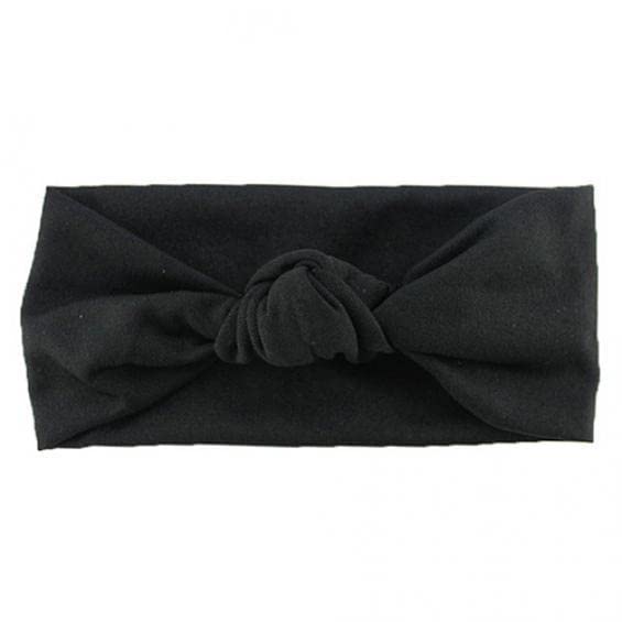 ayushicreationa Baby Girls Elastic Headband Hair Newborn Toddler Children Accessories Cotton Turban Knotted Hairband Red,White,Black Pack of 3 1