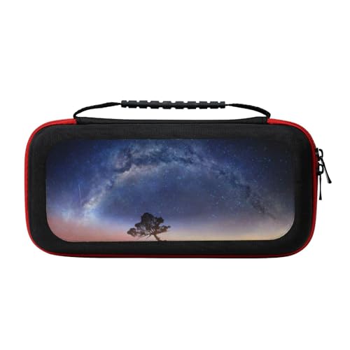 Switch ケース カバー 湿地 樹 星空 天の川 Switchゲーム機収納バッグ ゲーム機保護ケース 保護カバー ゲーム機収納袋 耐衝撃 スイッチケース 大容量 スイッチ収納バッグ おしゃれ 収納ポーチ 全面保護 持ち運び便利 小物収納 互換性がある
