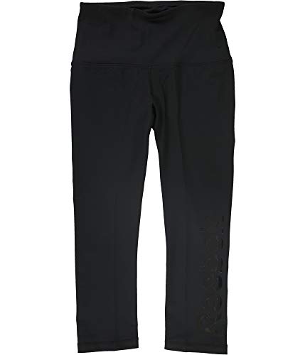 Reebok Womens Highrise Capri Compression Athletic Pants, Black, Small #TOP2