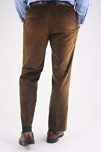 Mens Classic Corduroy 3 Pieces Party Prom Suit Tuxedo Jacket Vest Pant (Brown,Chocolate)3