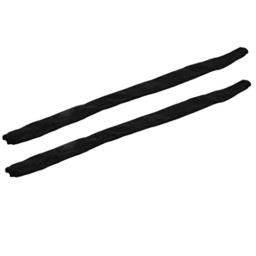 Image of uxcell 2pcs 60cm Length Chandelier Chain Cover Cotton Flannel for Ceiling Light Black