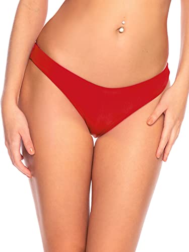 Bas de bikini coquin rouge taille L idéal pour vos vacances au soleil