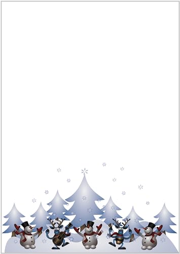 Briefpapier Weihnachten DIN A4 - Papier Xmas - 20 Blatt - Motiv Nr. 107 | 160g/m²