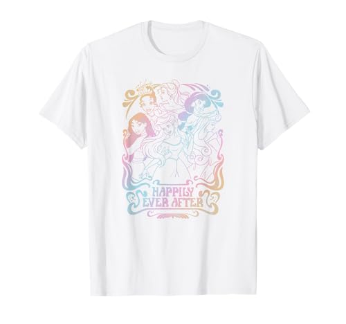 T-shirt Neon Group Disney Princess pour femme en coton confortable