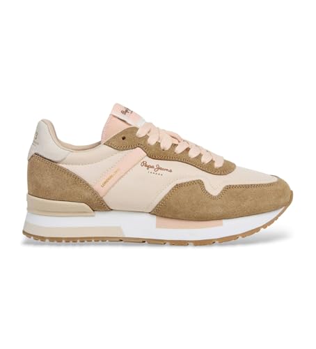 Pepe Jeans Hailon Basic 37 basket en toile blanche anti-frottement pour marcher sans douleur