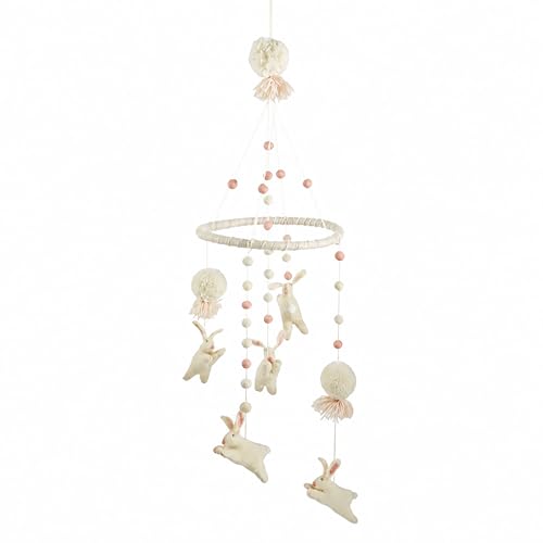 Image of Mud Pie Nursery Crib Bunny Mobile, White