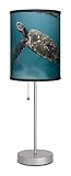 Lamp-In-A-Box Sea Turtle Table Lamp for Office Home Decor, Animals Printed Lamp Shades