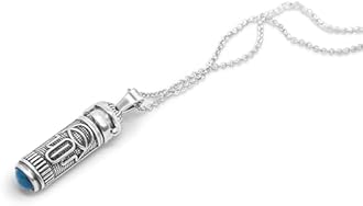 Alef Bet by Paula Mezuzah Necklace Sterling Silver Men and Women