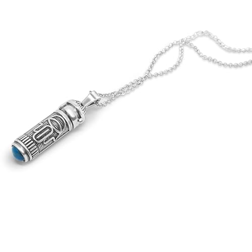 Alef Bet by Paula Mezuzah Necklace Sterling Silver Men and Women