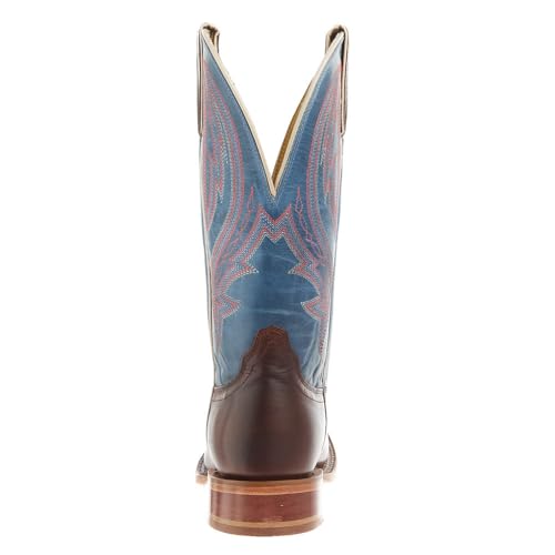 Tony Lama Womens Brown Cowhide 11In Blue Cowhide Top Boot3