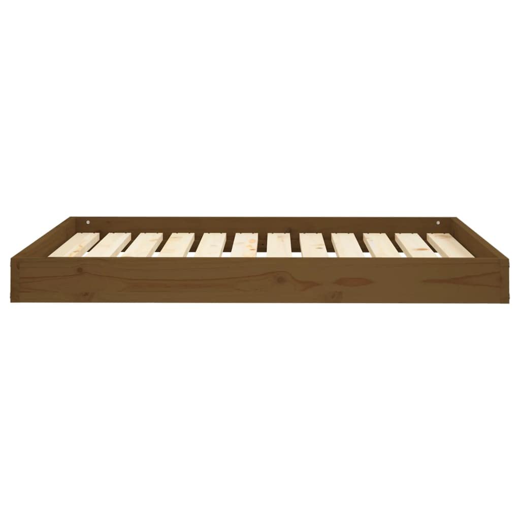 Cuccia per cani in legno di pino massiccio, 101,5 x 74 x 9 cm, con robusta struttura in legno, antiscivolo, ideale per interni, esterni, viaggi e comfort per cuccioli, marrone miele