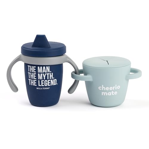 Image of Bella Tunno Sip and Snack Set – Transition Sippy Cup and No Spill Snack Cups for Toddlers and Babies, Non-Toxic, BPA Free Silicone, Soft and Easy to Use (Legend Set)
