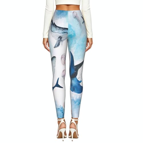 Leggings de ballena marina EnkzpoHen con diseño elástico de longitud completa 4