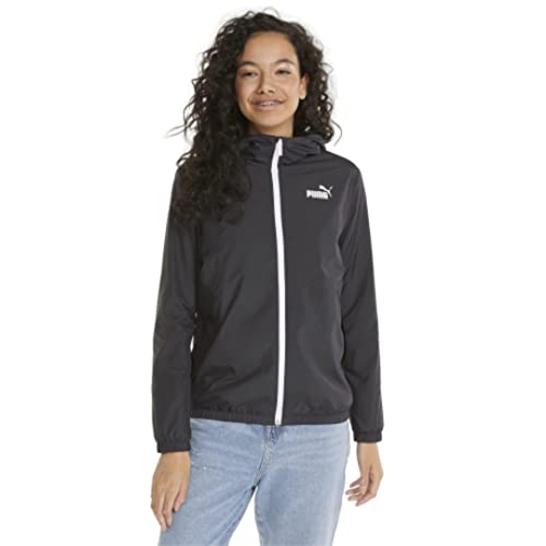 PUMA Women's Essentials Windbreaker, Black, Medium