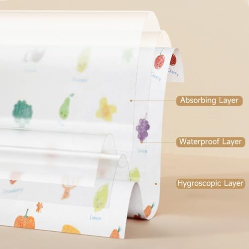 Image of AutoStory Disposable Placemats for Baby 10 Pcs Pack Stick-On Baby Placemat Fruits Design Printed Colorful Anti-Skidding Kids Table Mat for Restaurants Dining Table Travel Essentials for Toddlers