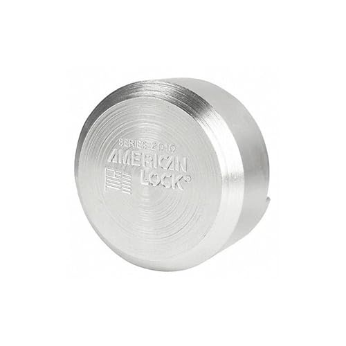 Keyed Padlock,1 23/32 in,Round,Silver