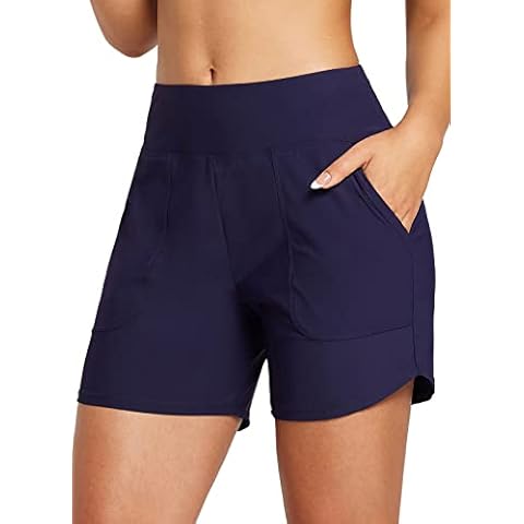 BALEAF Women's High Waisted Swim Shorts Cover