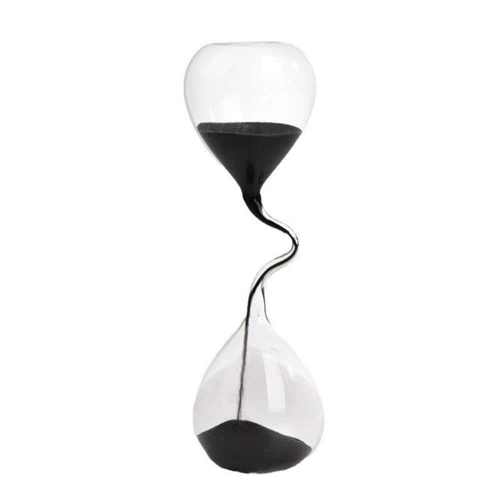 Curve Design Nero Clessidra, Nessun Tempo, Curva Creativa Design Home Decor, Vetro Artigianato Tavolo Ornamento Estetico Sabbia Orologio