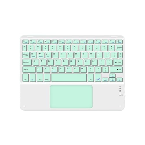 JANZU Teclado Bluetooth con Panel Táctil de 10 Pulgadas Compatible con, IPadOS, Android e iOS Inglés Verde