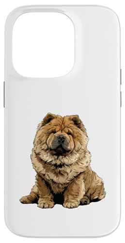Installazione facile Custodia per iPhone 14 Pro Illustrazione del cane rosso Chow Chow