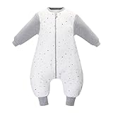 CONCEPTION DÉTAILLÉE DU SAC DE COUCHAGE POUR BÉBÉ: Conception de la fermeture éclaire à trois voies, facile à porter, pratique pour changer les couches; conception de la fermeture à glissière cachée pour protéger le bébé; la conception des jambes fendues ne se lie pas, libérant le mollet du bébé