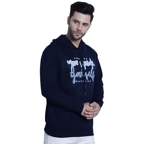 Image of Mack Jonney Printed Hooded Cotton Fleece Hoodie for Men-MACK32358