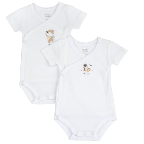 Chicco, Body Bebé Niño y Niña, Set de 2 Bodies con Mangas Cortas en Tejido Suave, Ropa Niño y Niña, Designed in Italy