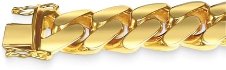 TEX 18k Yellow Gold 18mm Miami Cuban Bracelet, 9"