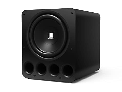 Image of Monolith THX Certified Ultra 2000 Watt Powered Subwoofer - 16-Inch, Low Distortion, RCA and XLR Inputs, for Studio and Home Theater Systems, Matte Black