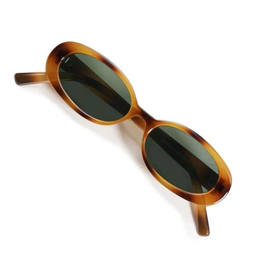 VANLINKER Polarized Retro Oval Sunglasses for Women and Men Small 90s Style VL9580