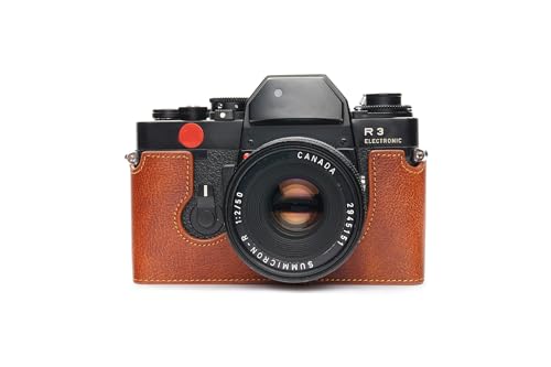 Étui de protection Leica R3 cuir véritable contre rayures demi coque rufous