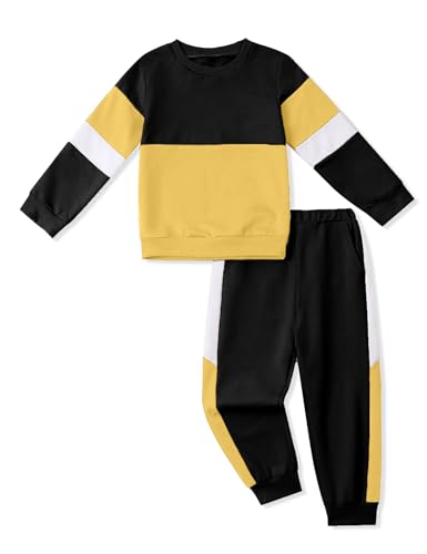 Image of Toddler Boy Clothes Long Sleeve Hoodie Sweatsuits Tops and Pants 2Pcs Boys Fall Winter Outfits Set