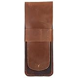 ujjdwiurgh borsa portaoggetti in pelle fatta a mano in pelle bovina portapenne stilografica, accessori vintage retrò per diario di viaggio a