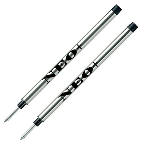 NEO+ Lot de 2 recharges pour stylo roller à encre noire compatibles avec le stylo roller Dupont,...