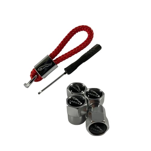 Kit Chaveiro em Couro Genuíno jaguar - Personalizado, Gravado a Laser, Acessórios para Carro + 4 Pçs