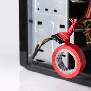 Image of Maveek 10 Rolls PVC Electrical Insulation Tapes, Waterproof Red Tapes, Rated up to 600 Volts and 176 F, 15mmx15m(0.6 inch x 49.2ft)