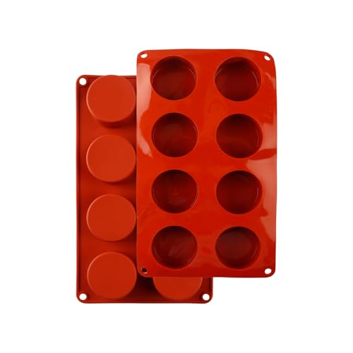 Tabanzhe 8 Cup Muffin Tray-Deep and Large Non-Stick Cupcake Molds Silicone Reusable Baking Pan Case for Making Egg Muffin Cupcake Quiches Tart Yorkshire Pudding Desserts
