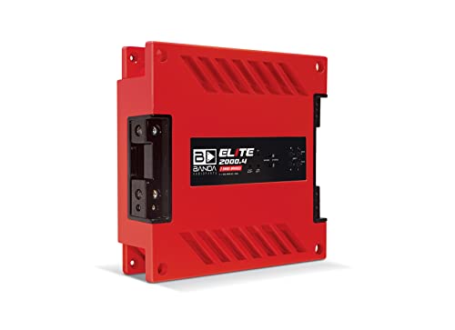 4-Ch. Vehicle Audio Bass Amplifier - 500 Watts High-Powered Mono Bass Amplifier w/Subsonic Filter and Low Pass Filter Stable at 2 ohm, LED Indicators, Sound Specialization, Red - Banda 2000.42OHMRED