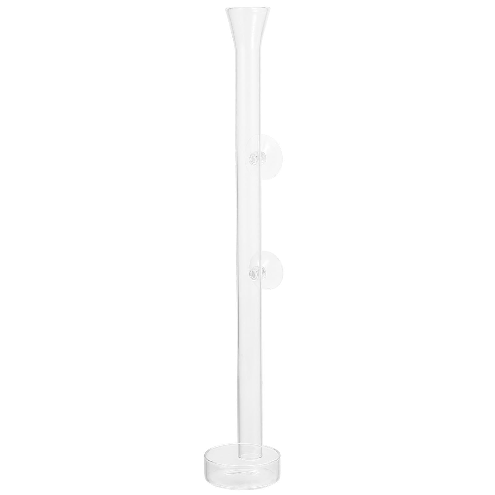 Tubo de alimentación de cristal elegante para camarones y acuarios plantados