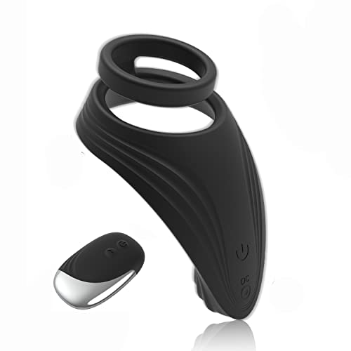 10 Modos de Vibración Anillo Masajeador con Control Remoto, Punto G, Recargable Impermeable Masajeador de Pezones, Masajeadores de Perineo para Parejas Cover