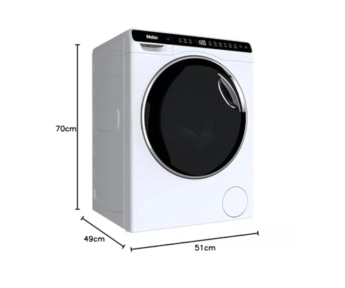 Haier HW50-BP12307U1-S Lavatrice Slim, Caricamento Frontale, 5 Kg, 6 Programmi, Profondità 49 Cm, Bianco, Livello Rumorosità Centrifuga 66 Db(A), Classe A - 4